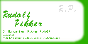 rudolf pikker business card